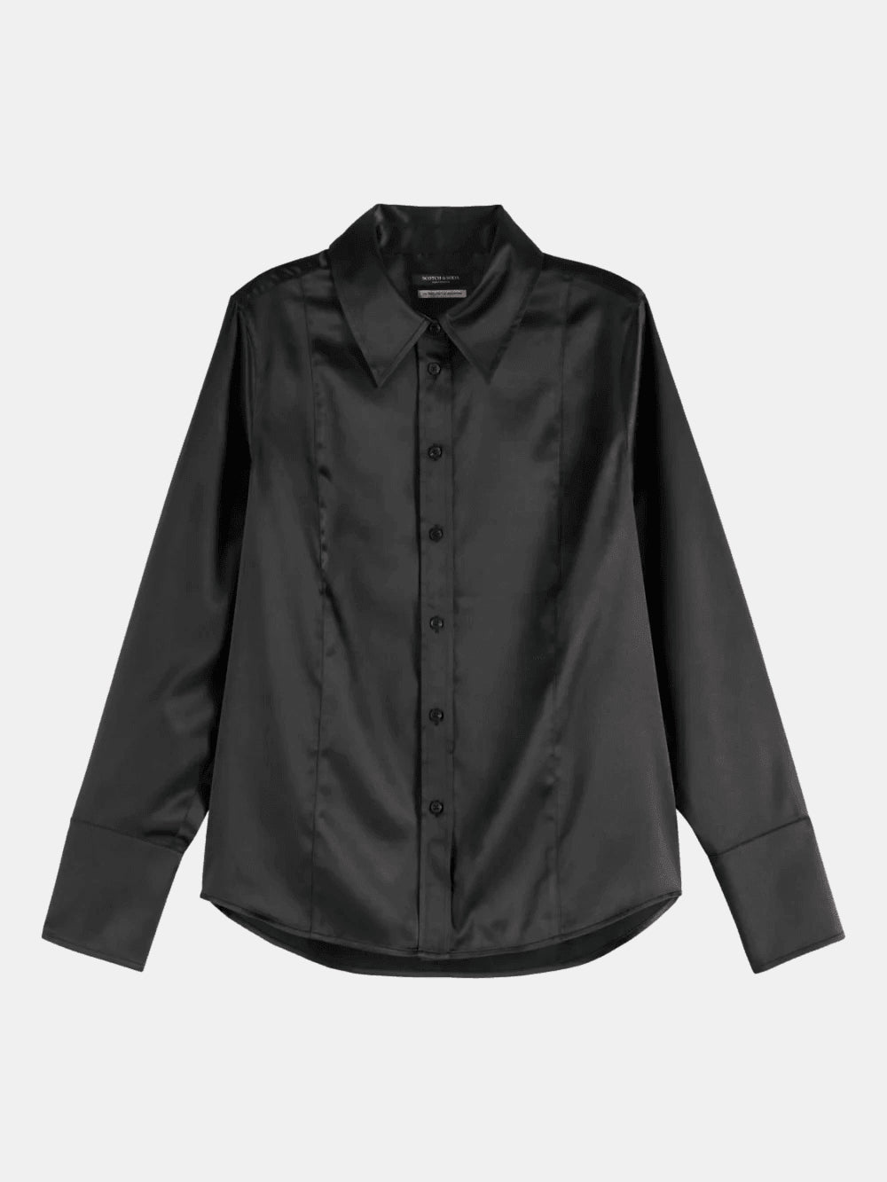 Core Satin Shirt (Black) - Scotch & Soda
