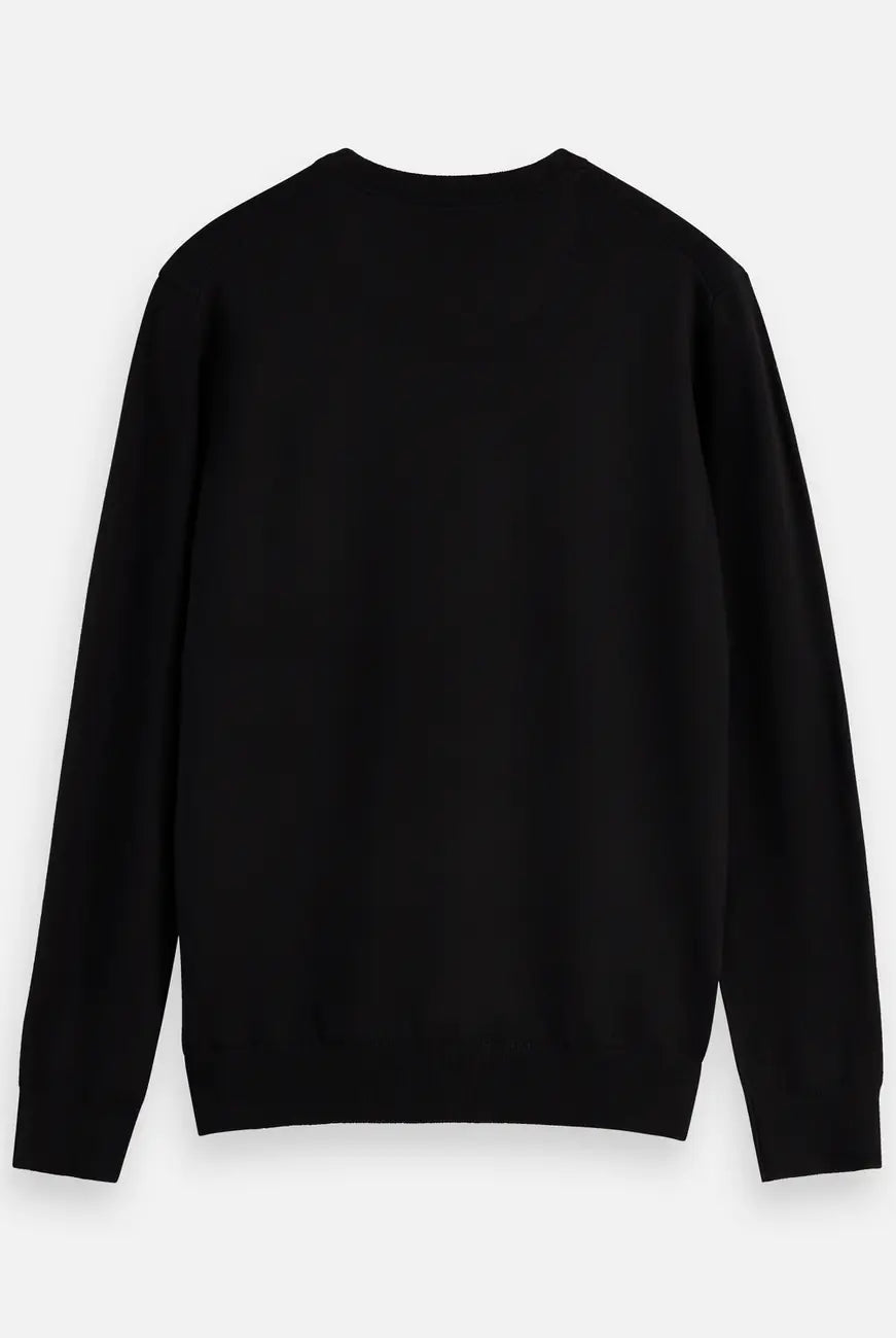Viscose Pullover Crewneck flat lay back view by Scotch & Soda