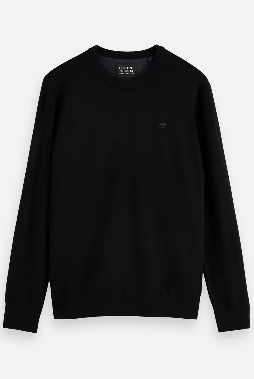 Viscose Pullover Crewneck flat lay front view by Scotch & Soda