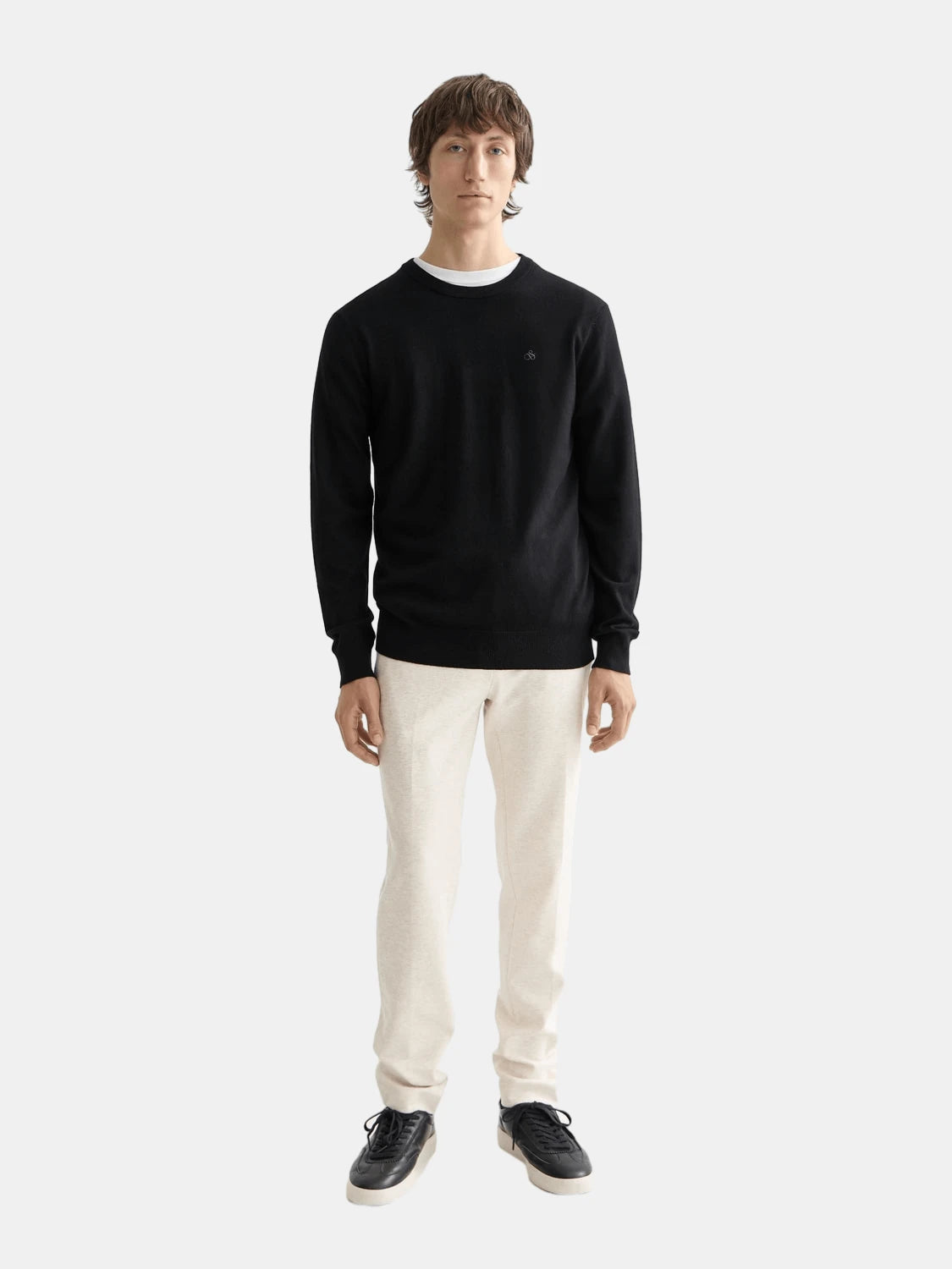 Core - Viscose Pullover Crewneck (Black) - Scotch & Soda