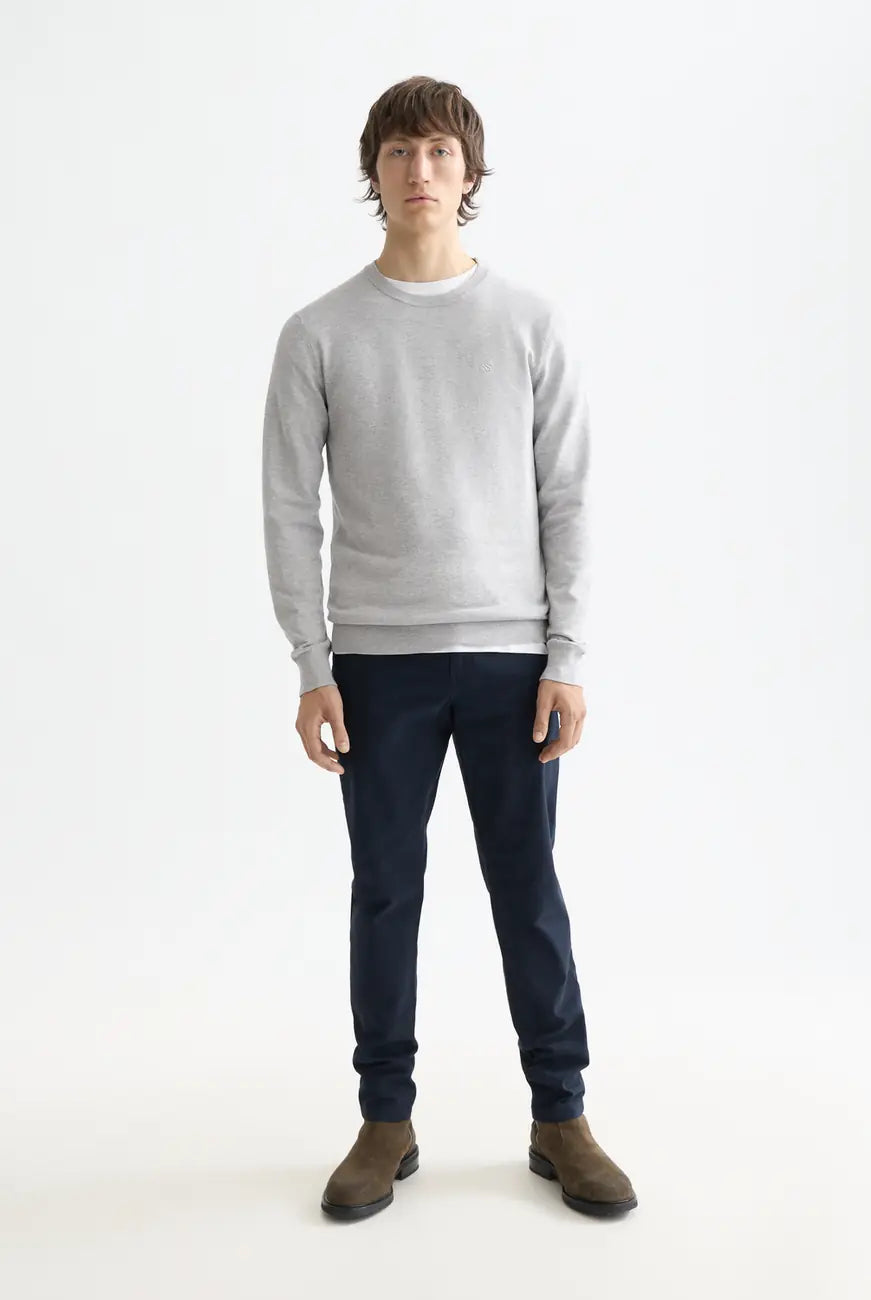 Viscose Pullover Crewneck full model shot showing overall fit by Scotch & Soda