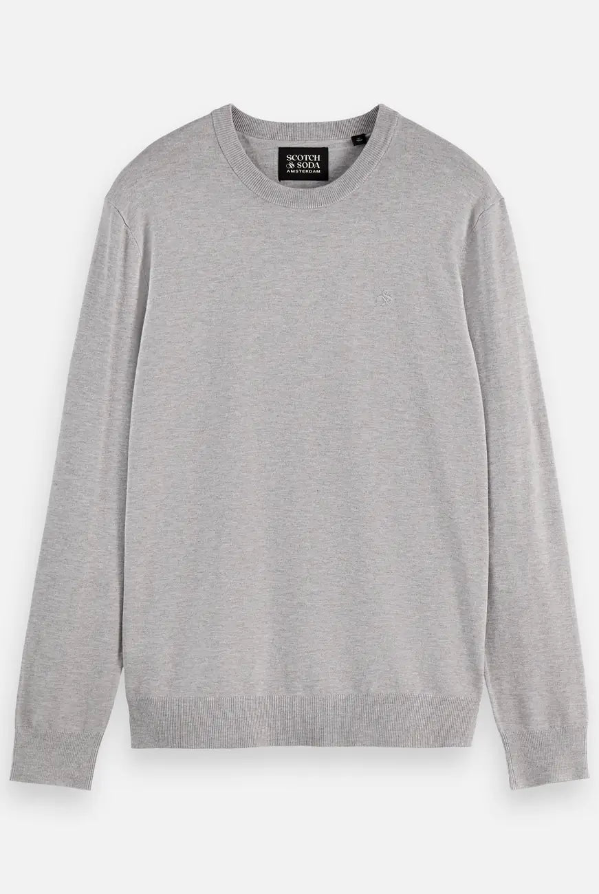 Viscose Pullover Crewneck flat lay front view by Scotch & Soda