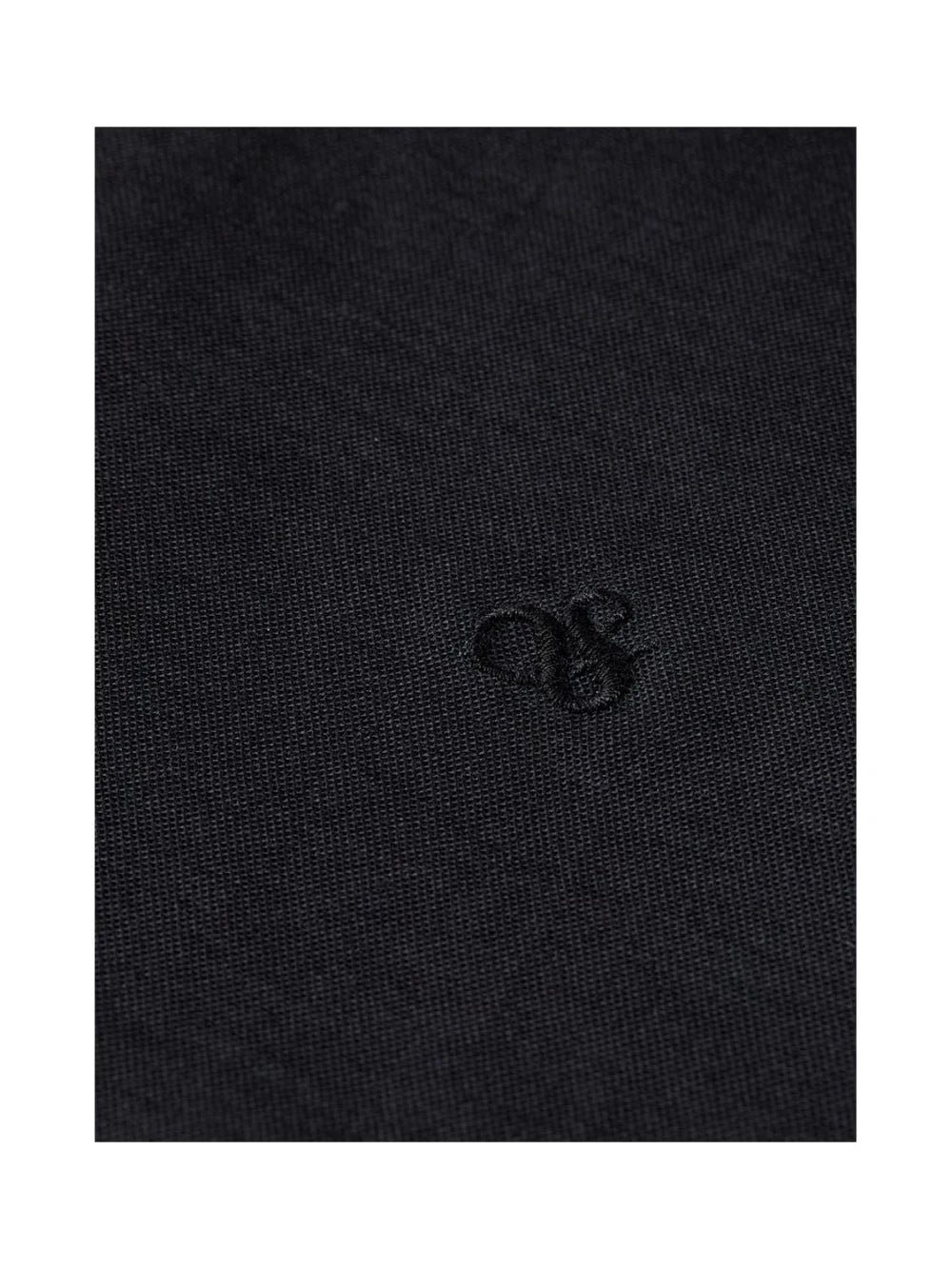 core-oxford-solid-black detail shot by Scotch & Soda