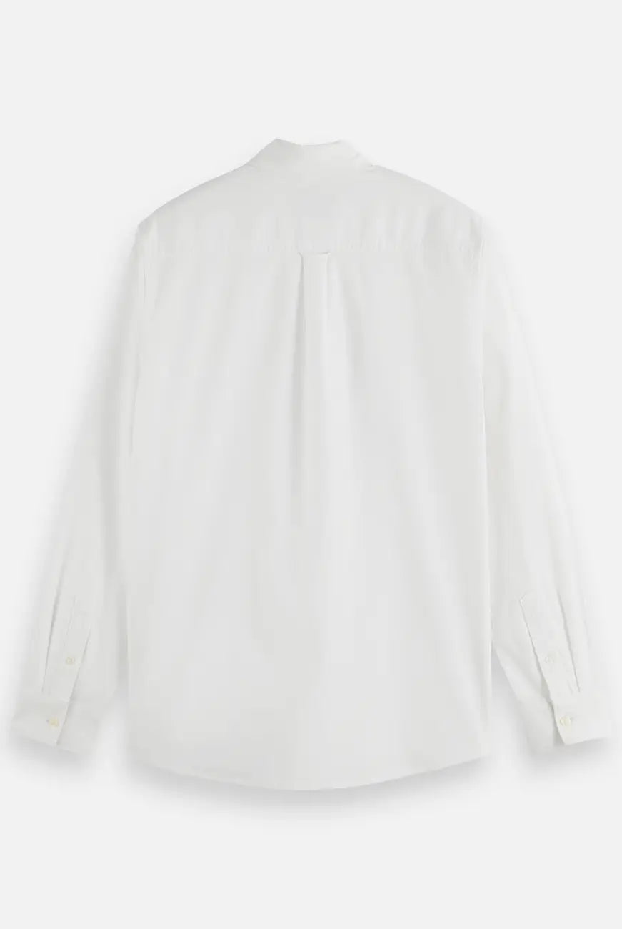 Oxford Solid Shirt flat lay back view by Scotch & Soda