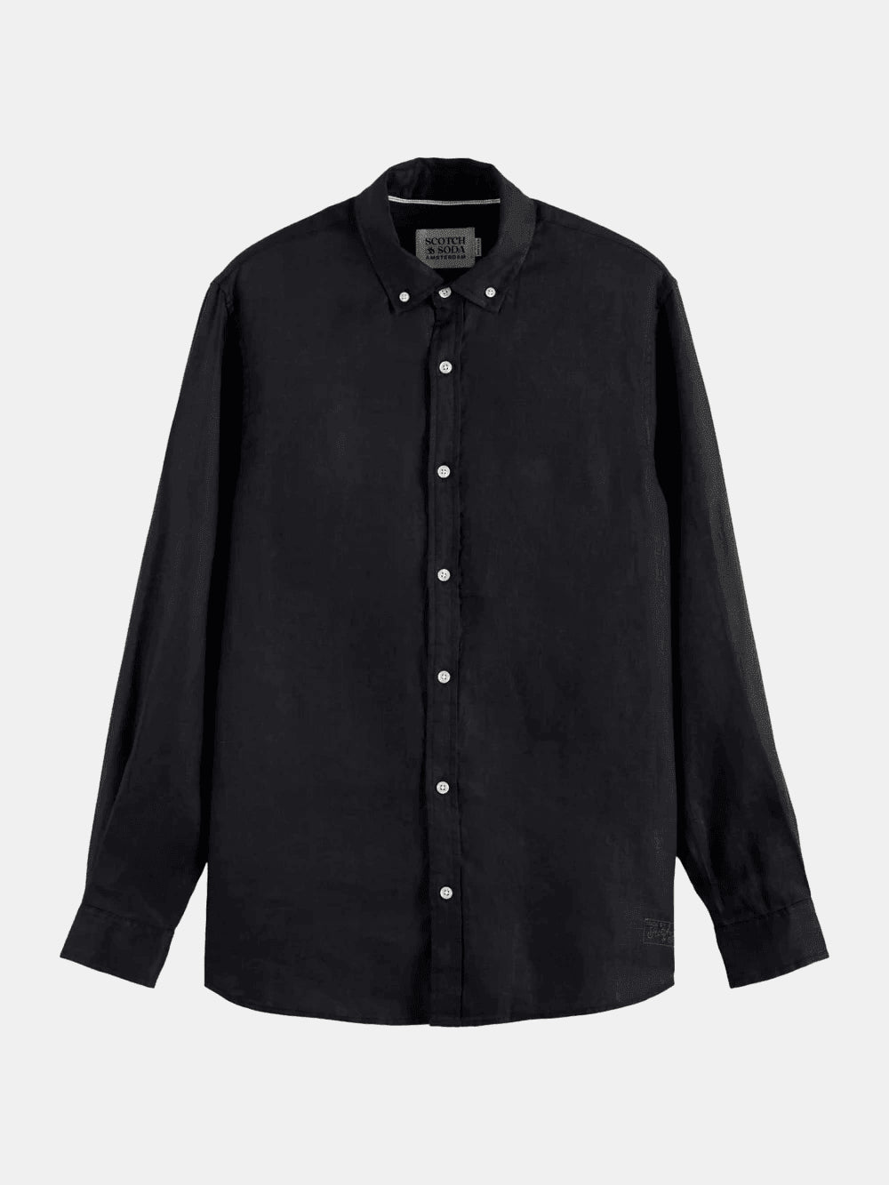 linen-shirt-ls-button-down front view by Scotch & Soda
