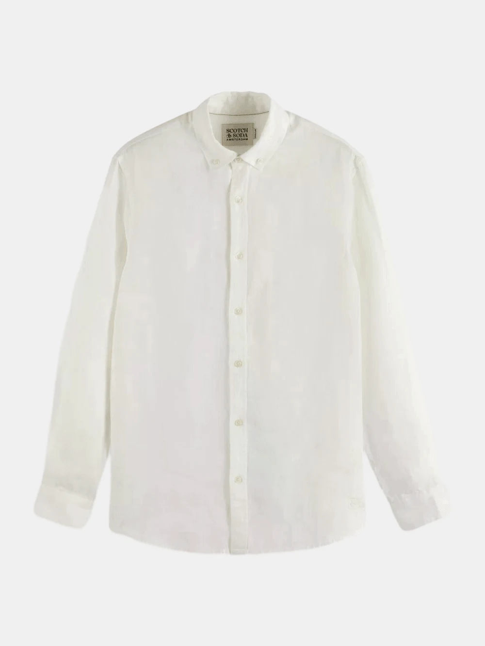 linen-shirt-ls-button-down-1 front view by Scotch & Soda