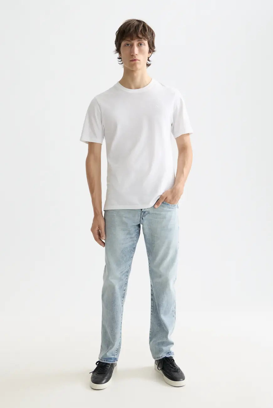 Logo T Shirt full model shot showing overall fit by Scotch & Soda