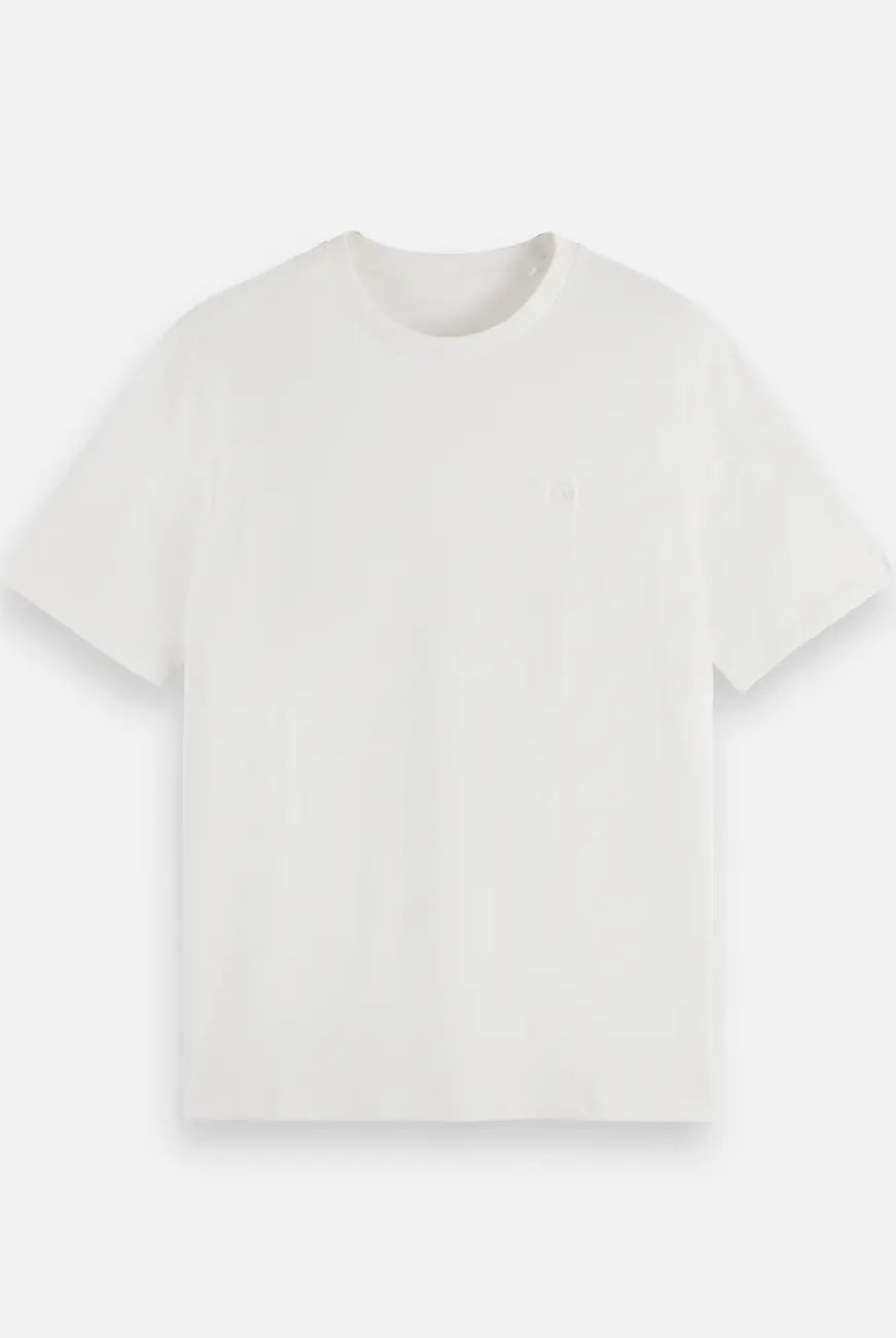 Logo T Shirt flat lay front view by Scotch & Soda