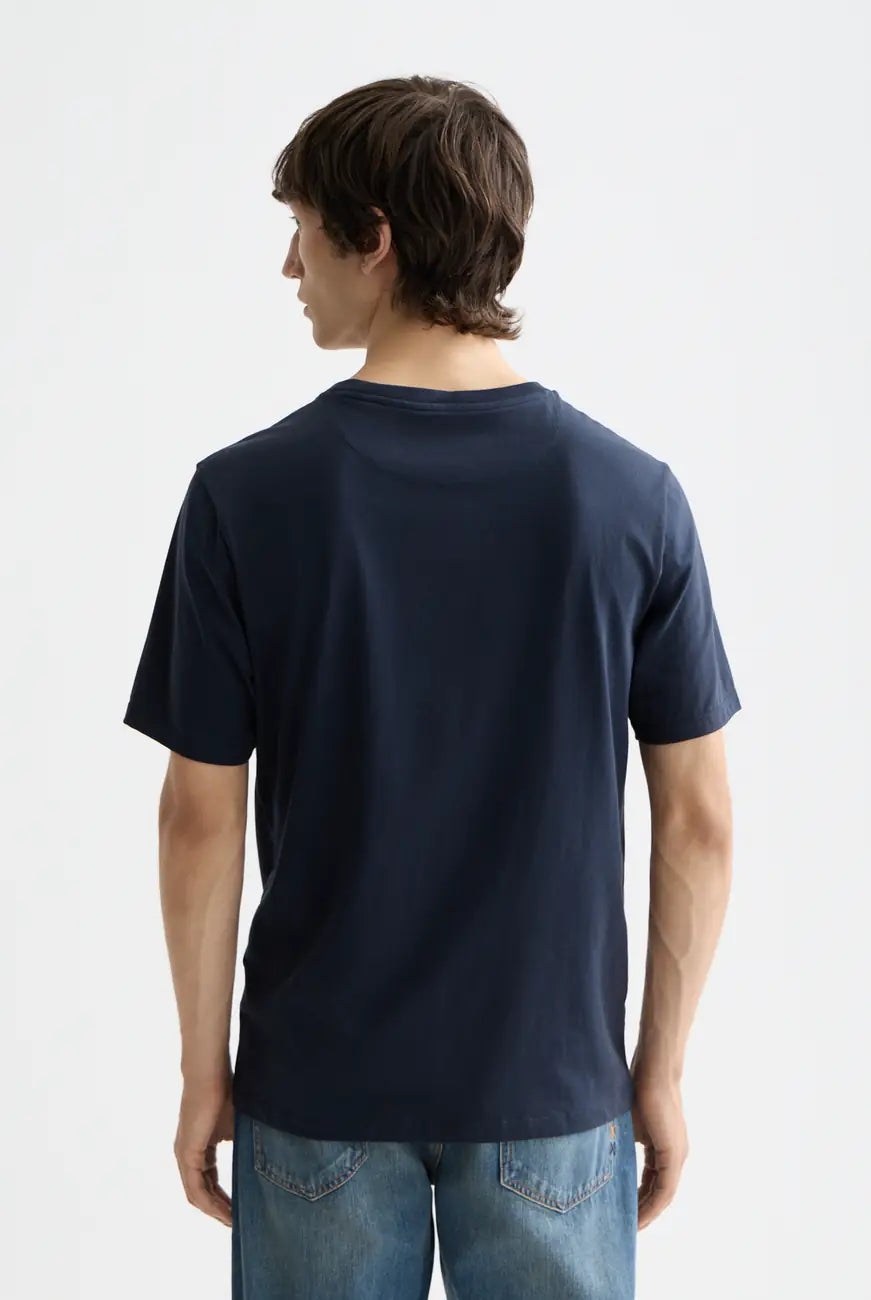 Logo T Shirt flat lay back view by Scotch & Soda