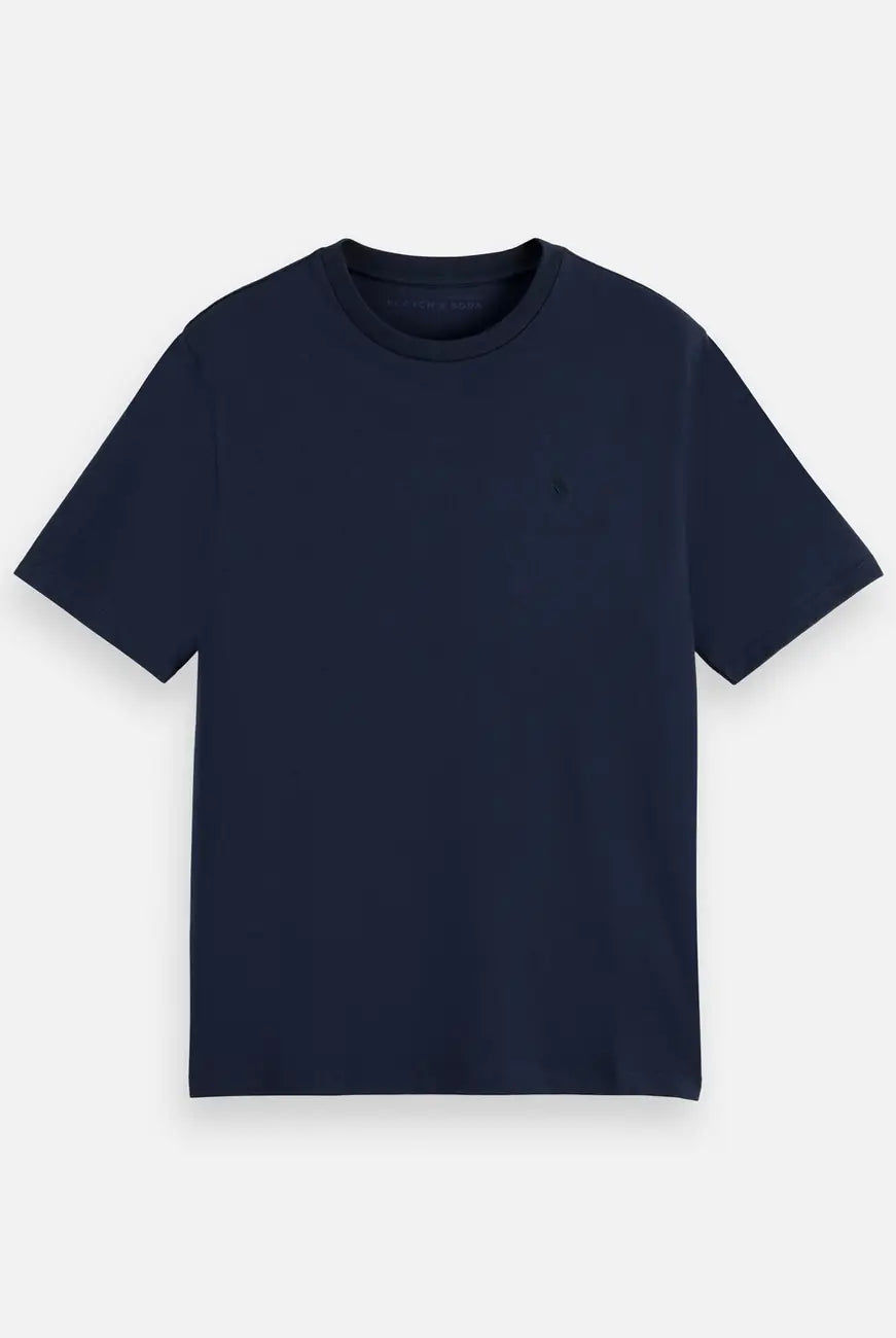 Logo T Shirt flat lay front view by Scotch & Soda