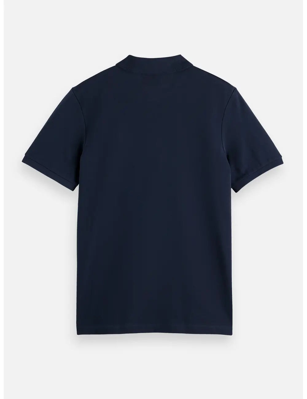 Logo Pique Polo flat lay back view by Scotch & Soda