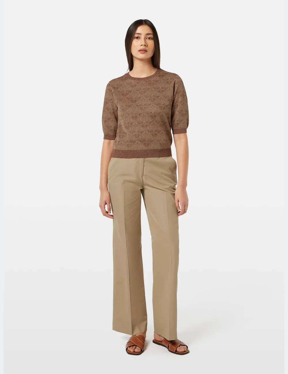 Wide Leg Belt Pant detail shot by Scotch & Soda