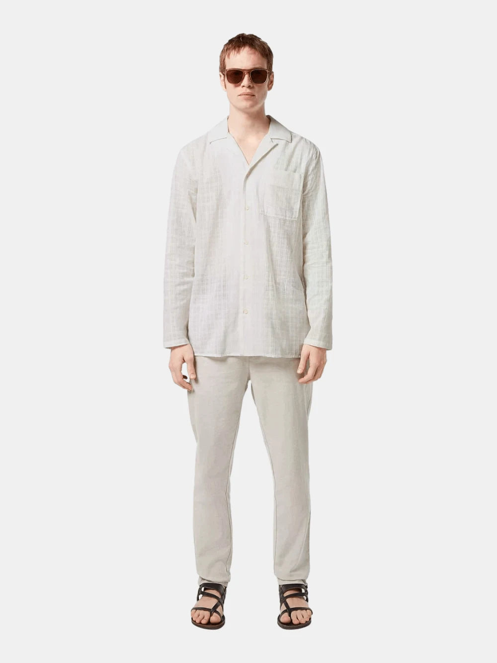 Cotton voile regular fit shirt (White Traditional) - Scotch & Soda