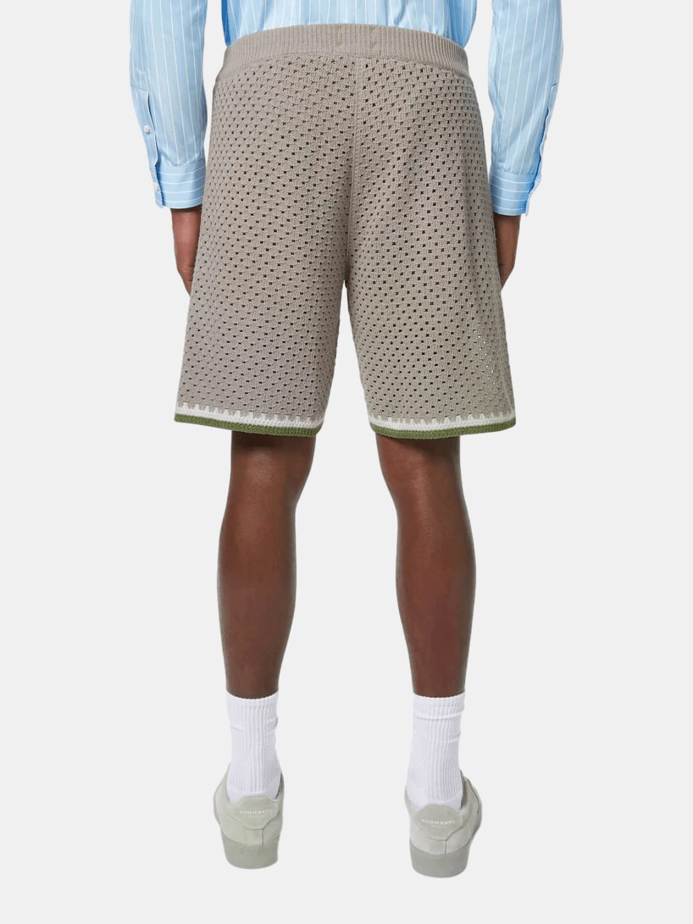 Crochet Knitted Short (Medium Beige) back view showing fit and finish by Scotch & Soda