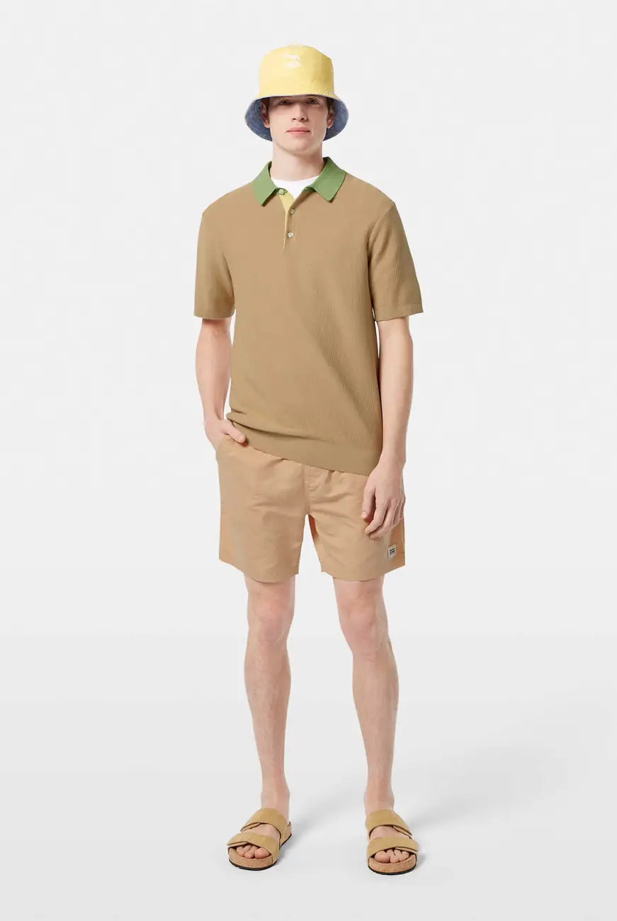 Knitted Polo Shirt full model shot showing overall fit by Scotch & Soda