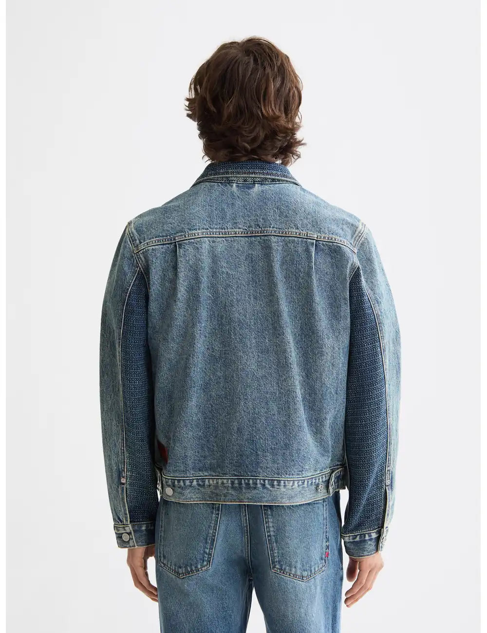 Denim Trucker Jacket detail shot showing fabric and craftsmanship by Scotch & Soda