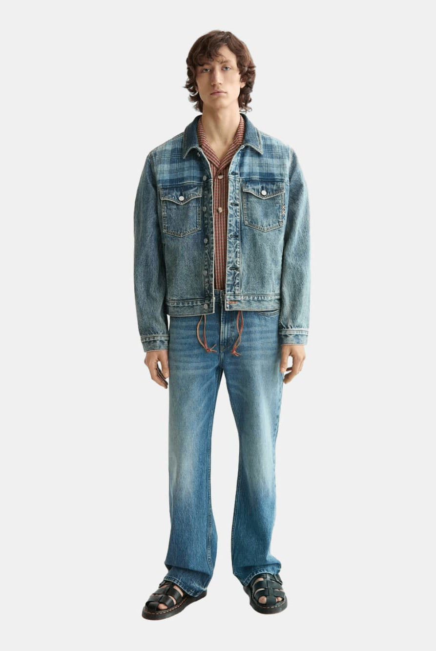 Denim trucker jacket with contrast panelling - Scotch & Soda