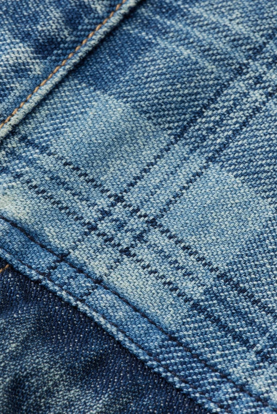 denim-trucker-jacket-with-contrast-panelling detail view by Scotch & Soda