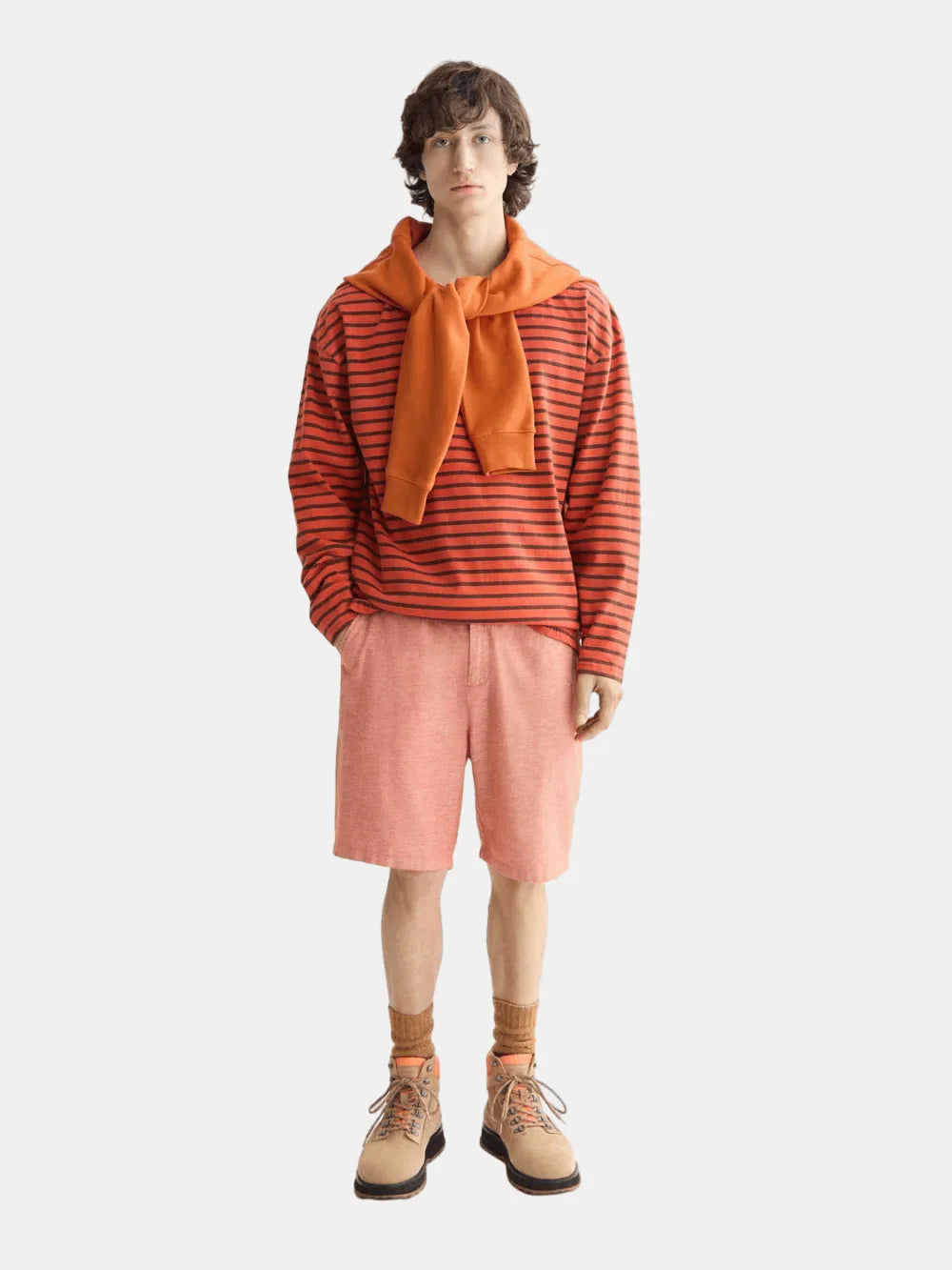 Denim washed long sleeve breton tee - Scotch & Soda