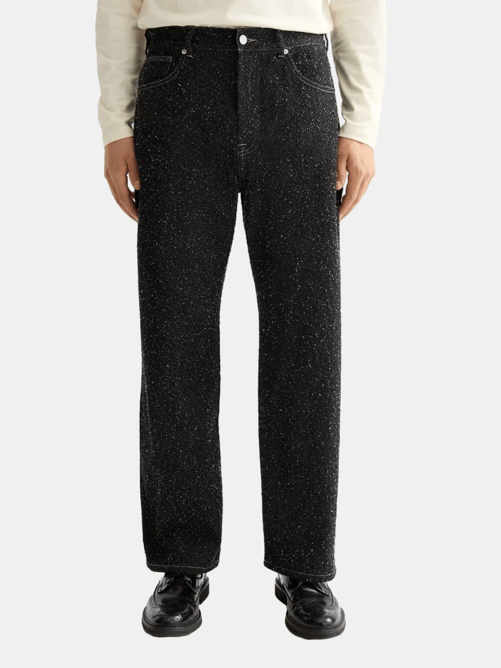 The Pitch Loose Jeans — Black Snow back view showing fit and finish by Scotch & Soda