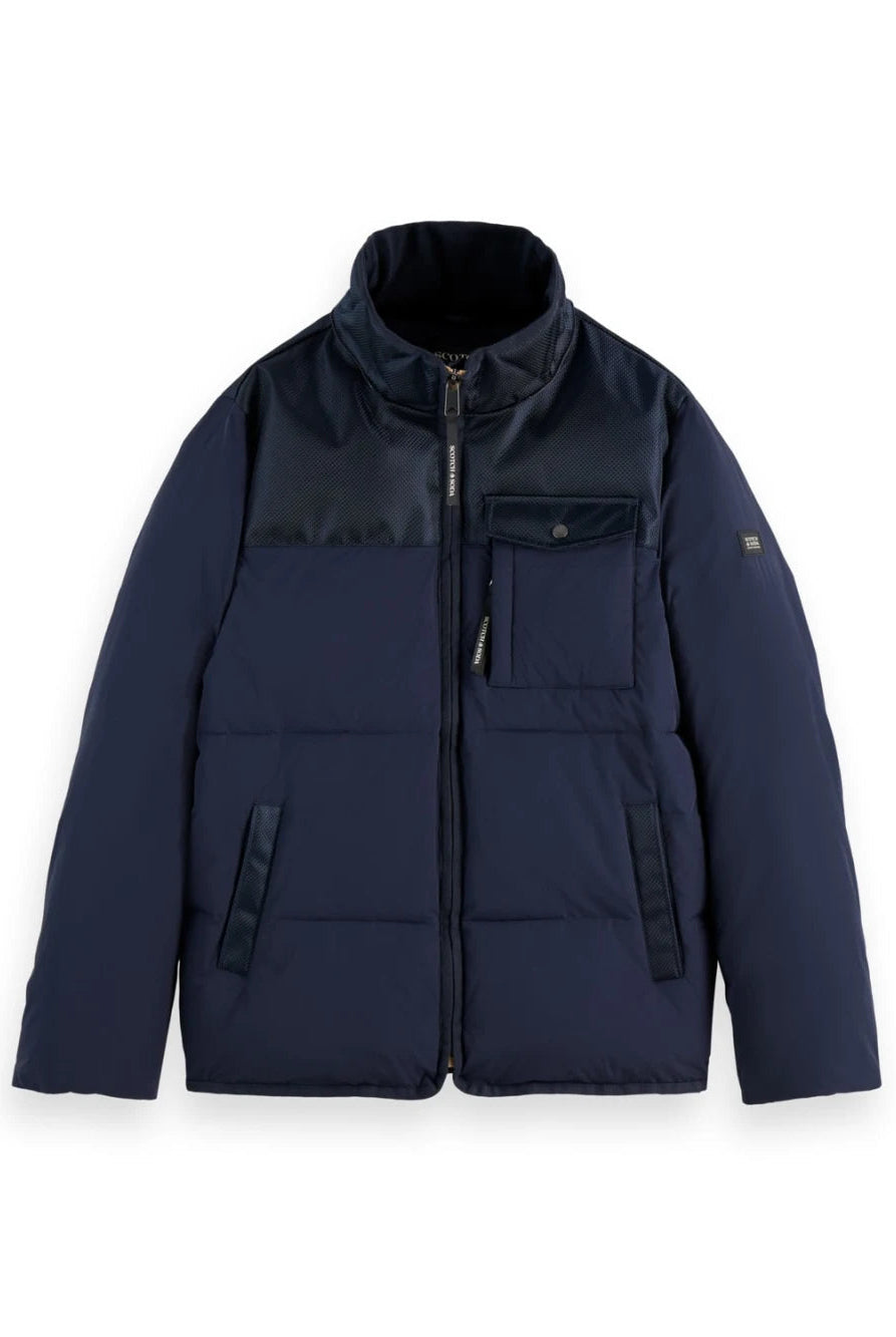 hooded-puffer-jacket detail view by Scotch & Soda