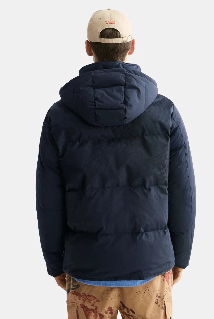 hooded-puffer-jacket back view by Scotch & Soda