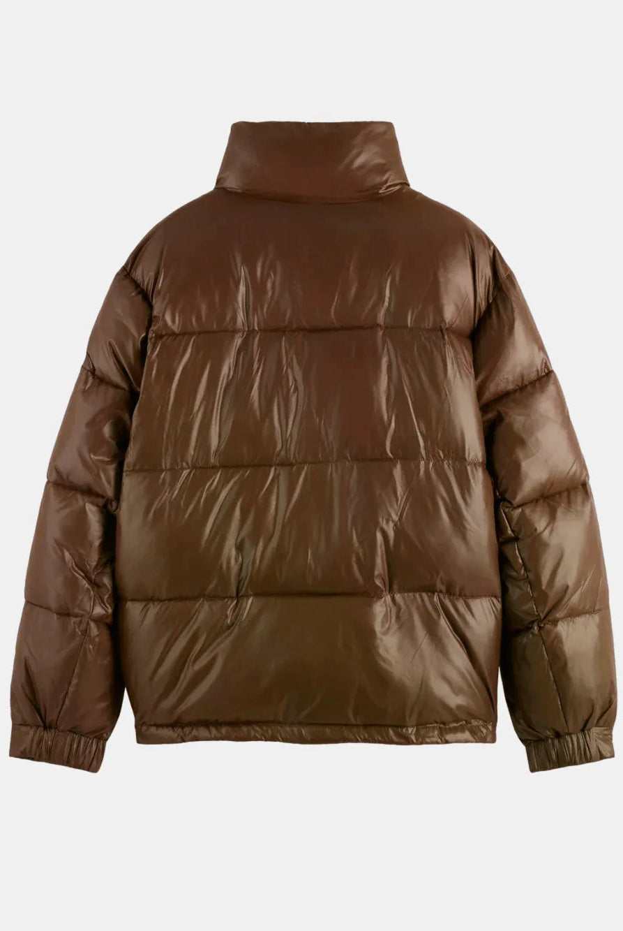 lacquer-puffer-jacket back view by Scotch & Soda