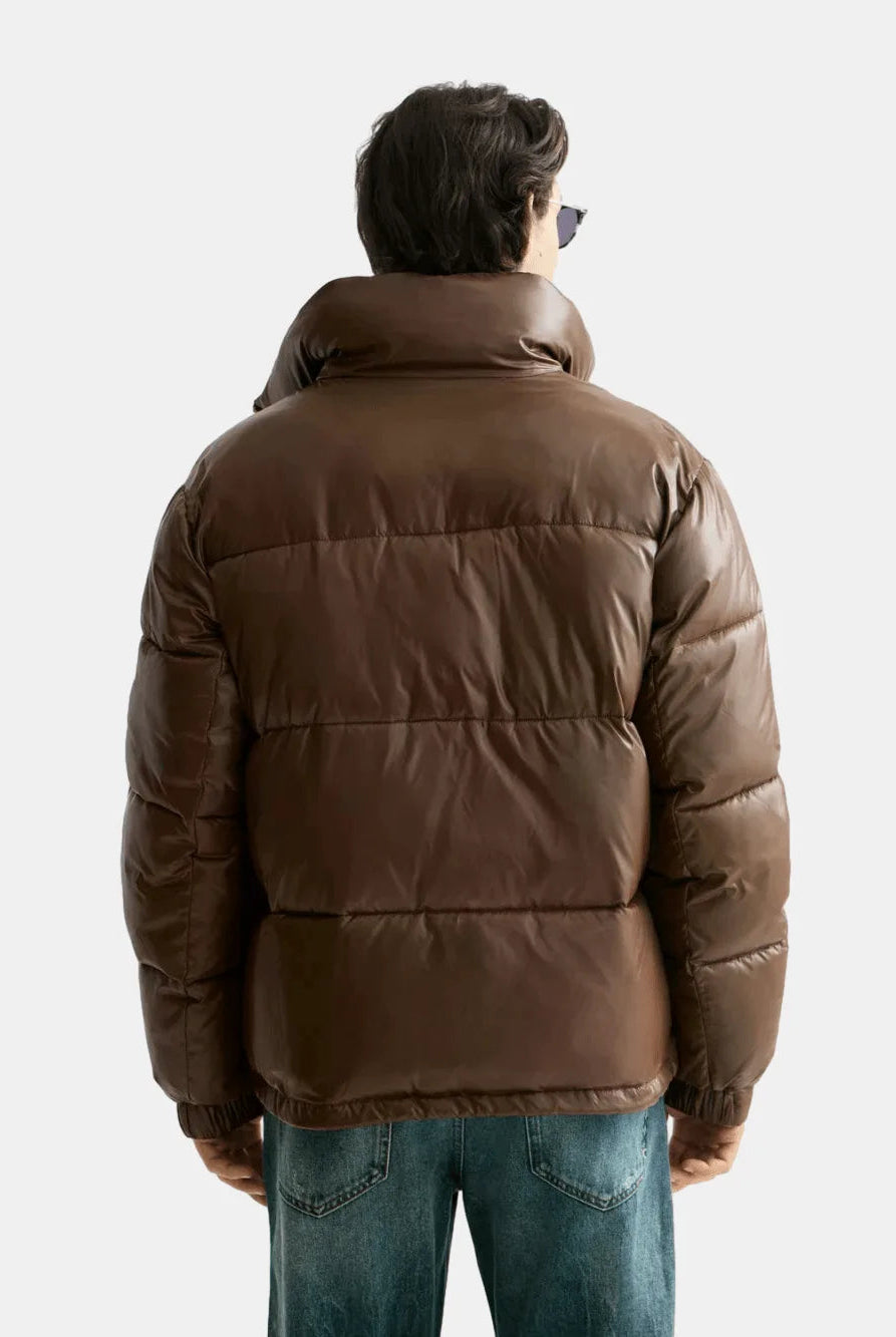 lacquer-puffer-jacket back view by Scotch & Soda