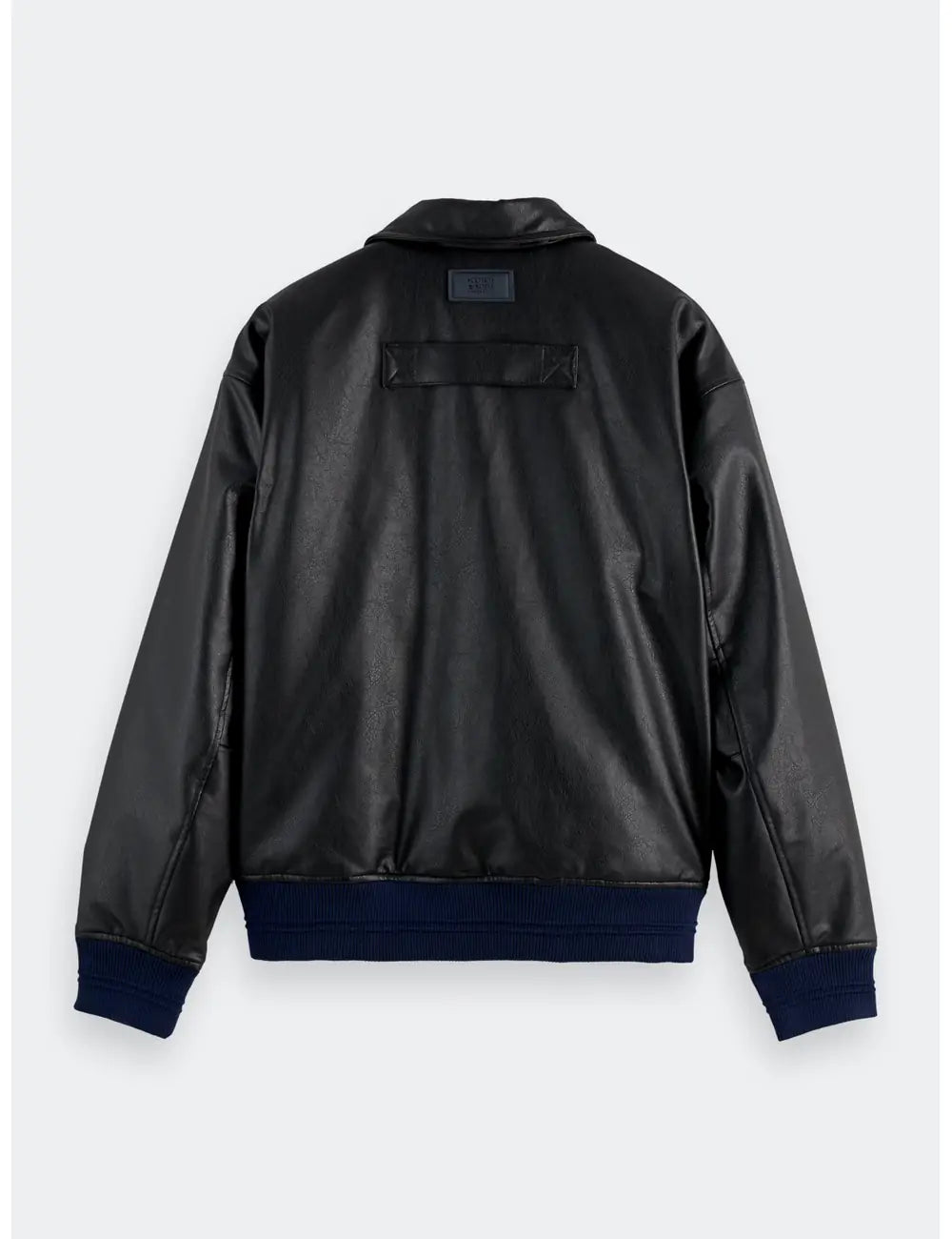 Faux Leather Puffer back view showing fit and finish by Scotch & Soda