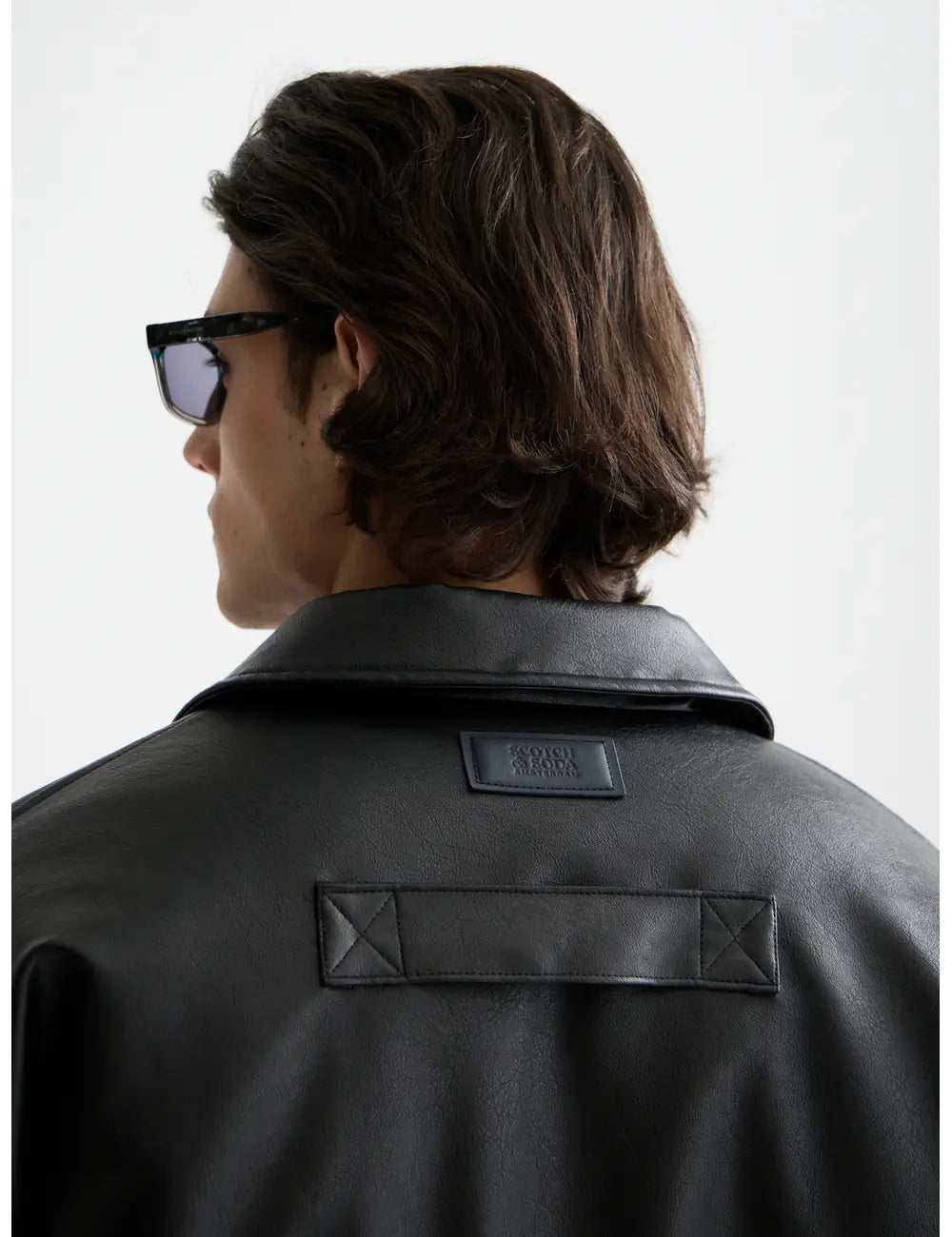 Faux Leather Puffer detail shot of fabric and craftsmanship by Scotch & Soda