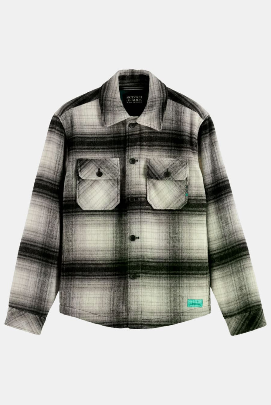 check-overshirt front view by Scotch & Soda