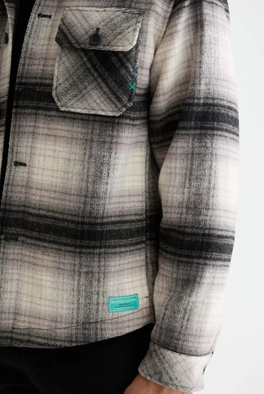 check-overshirt detail shot by Scotch & Soda