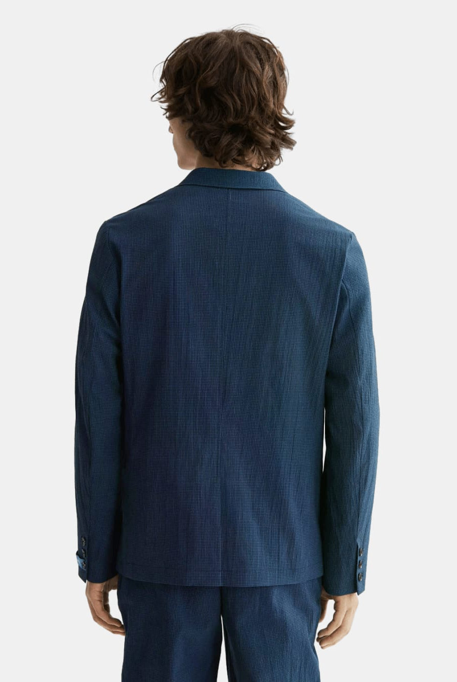 regular-fit-unconstructed-cotton-blend-seersucker-blazer back view by Scotch & Soda