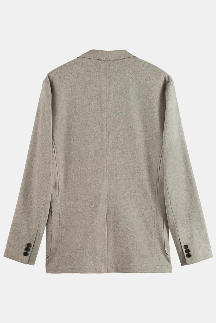 unconstructed-melange-jersey-relaxed-fit-blazer back view by Scotch & Soda