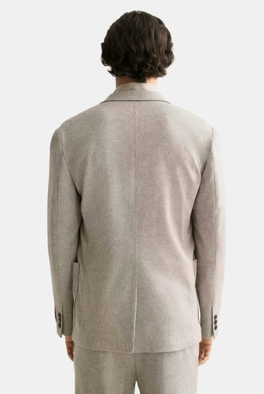 unconstructed-melange-jersey-relaxed-fit-blazer back view by Scotch & Soda