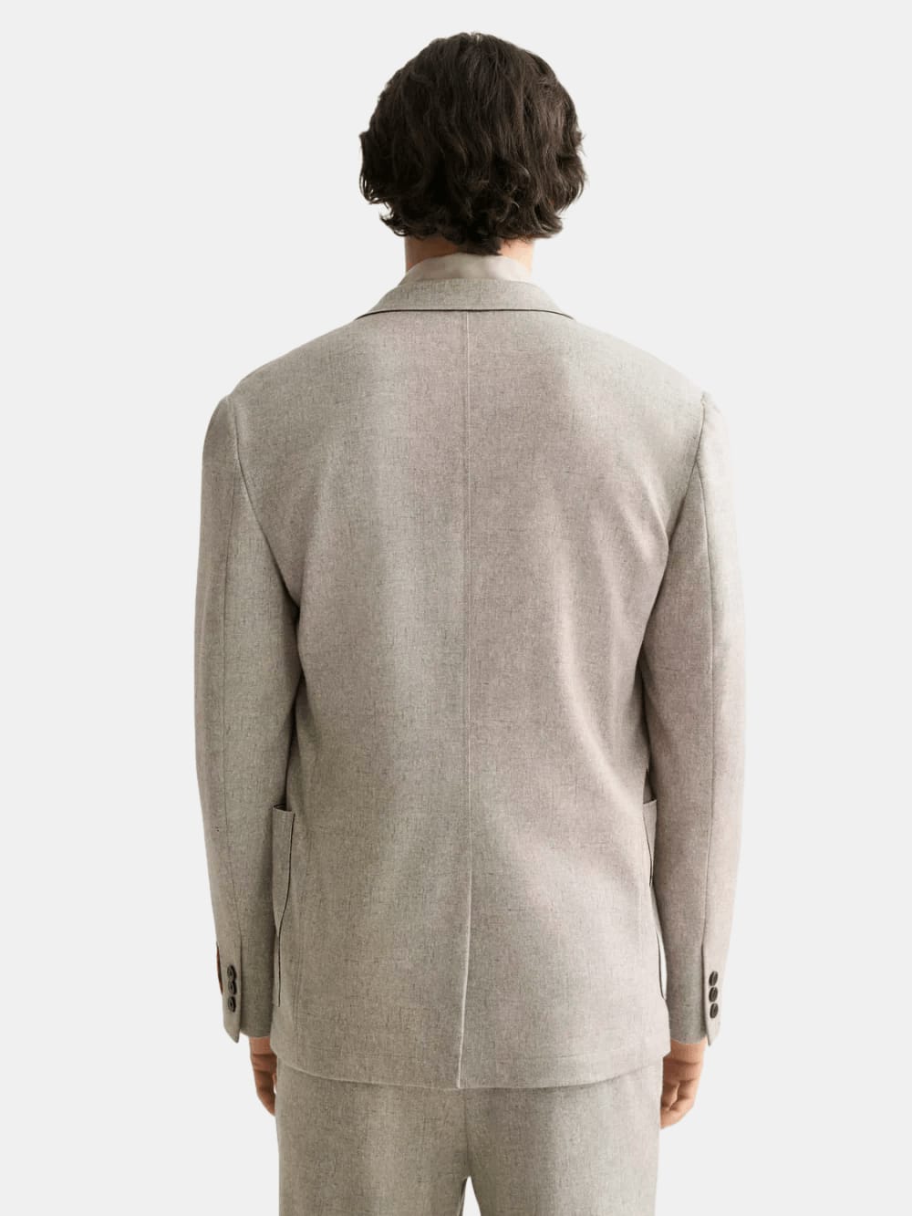 unconstructed-melange-jersey-relaxed-fit-blazer back view by Scotch & Soda