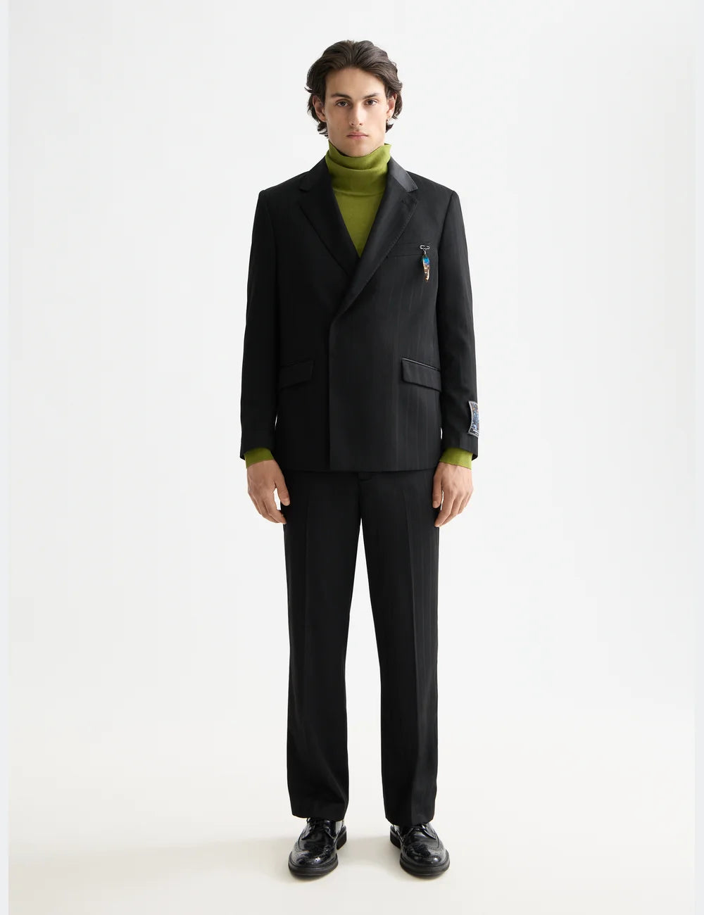 Festive Double Breasted full model shot showing overall fit by Scotch & Soda