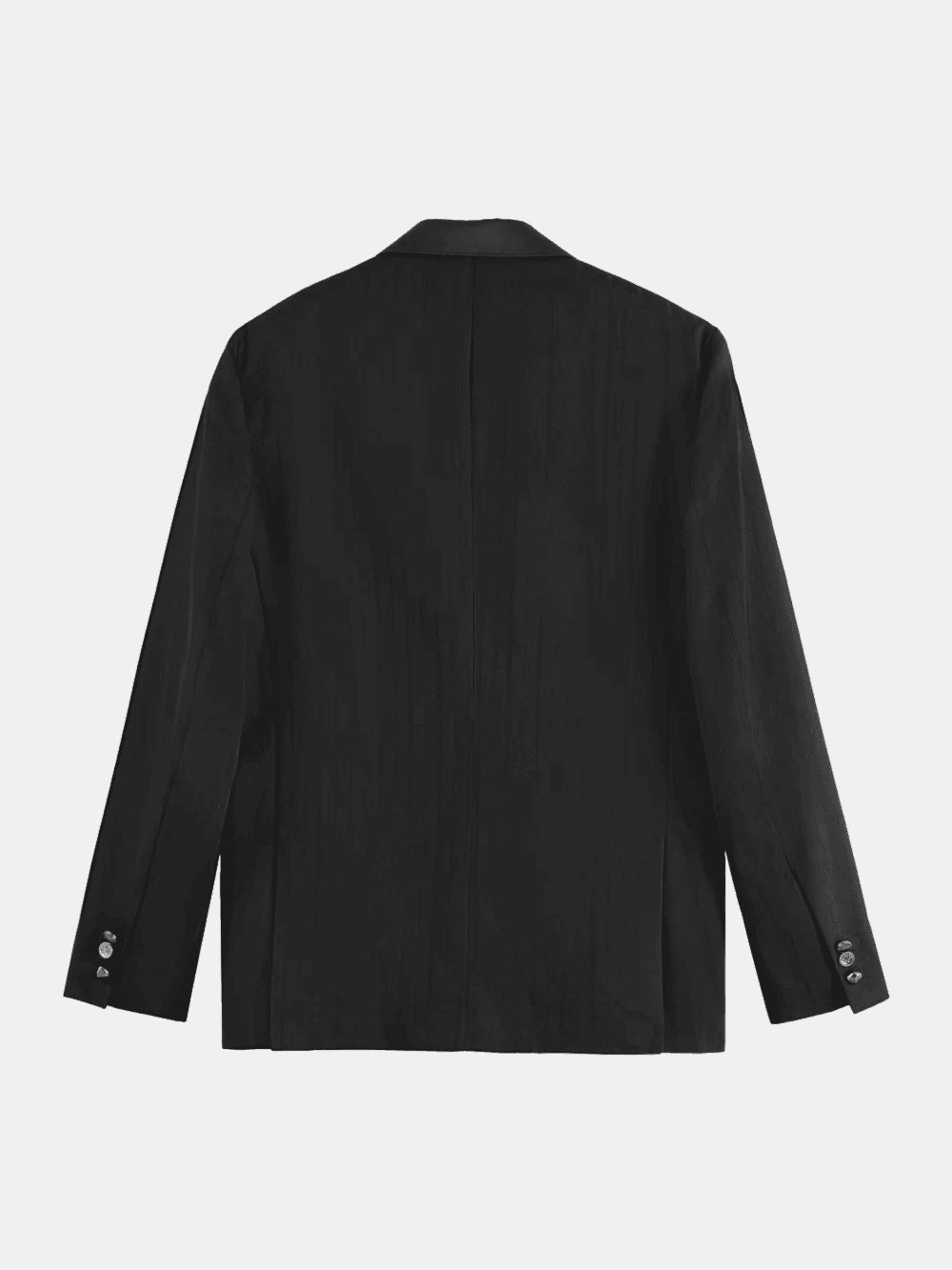 festive-double-breasted-structured-stripe-relaxed-fit-blazer back view by Scotch & Soda