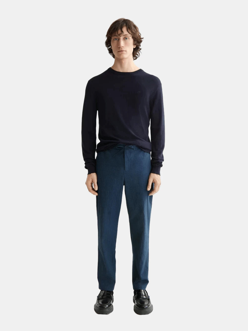 Finch - Cotton blend seersucker tapered fit jogger - Scotch & Soda