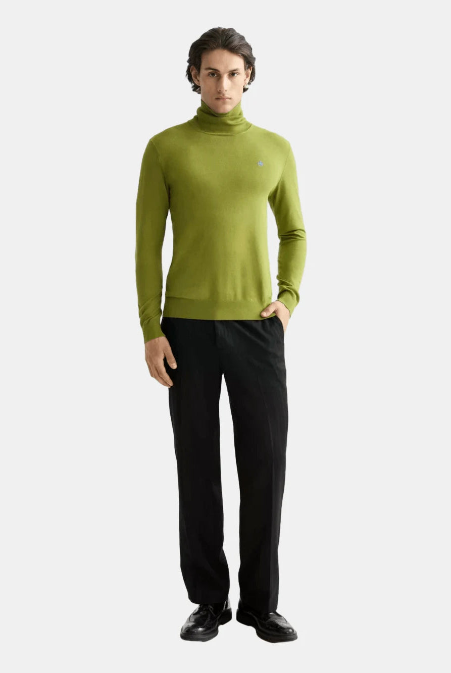 Sateen-Trimmed Structure Stripe Relaxed Straight Chino - Scotch & Soda