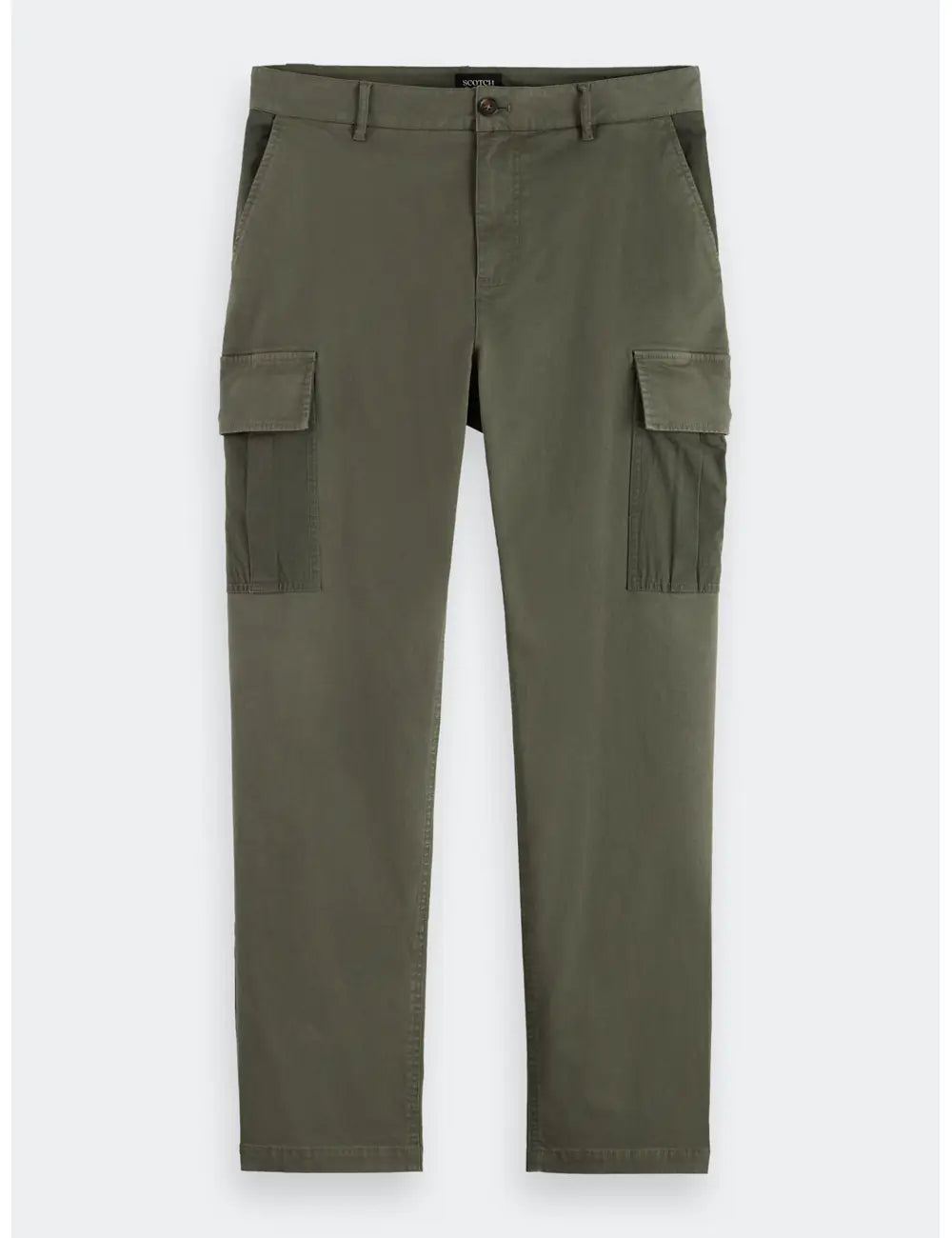 Loose Tapered Cargo flat lay front view by Scotch & Soda