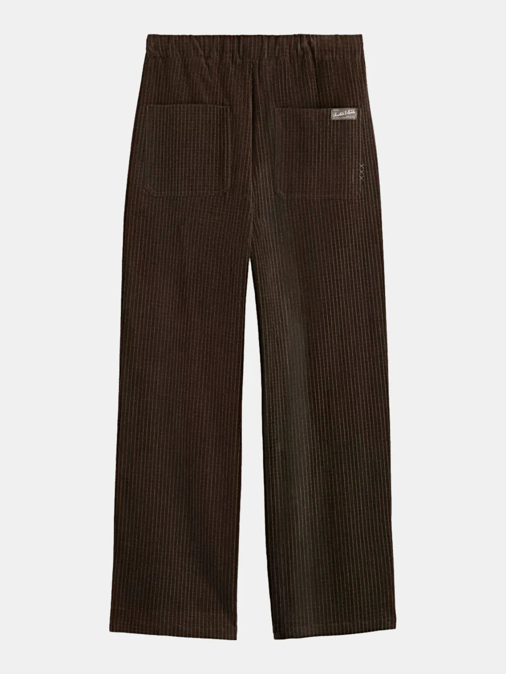 jacquard-cotton-blend-corduroy-relaxed-fit-jogger back view by Scotch & Soda
