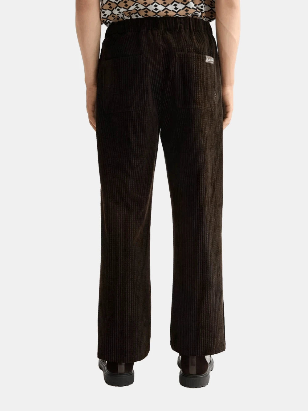 jacquard-cotton-blend-corduroy-relaxed-fit-jogger back view by Scotch & Soda