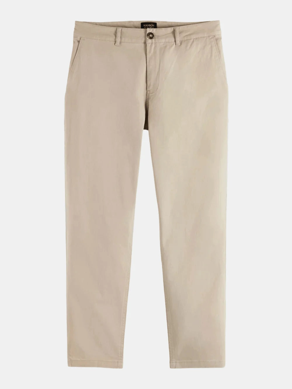 seasonal-core-drift-washed-cotton-blend-chino front view by Scotch & Soda