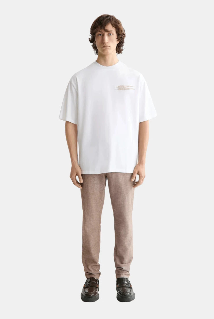 Seasonal core -warren -straight fit cotton linen jogger - Scotch & Soda