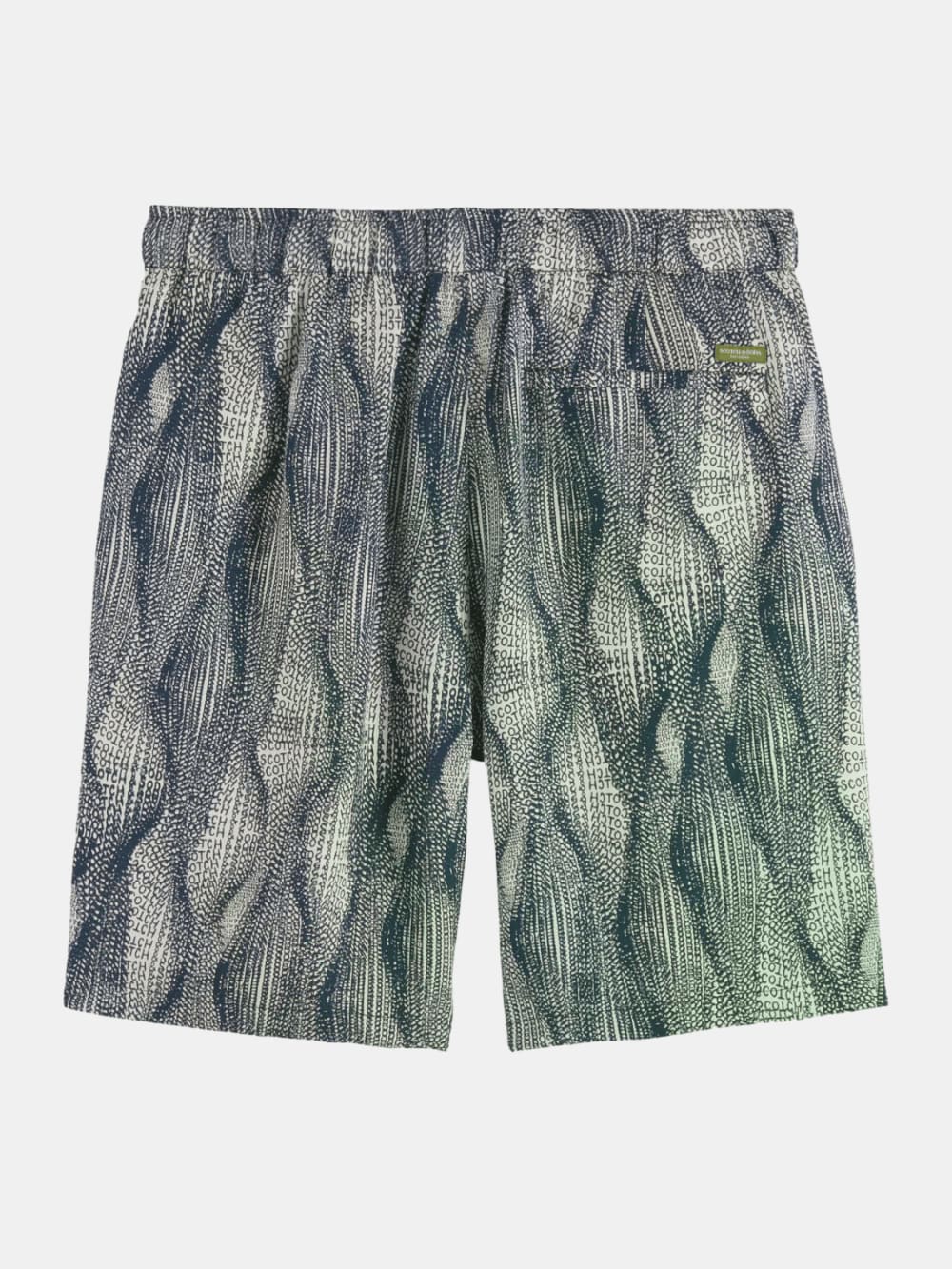 printed-tencel-regular-fit-bermuda-short back view by Scotch & Soda
