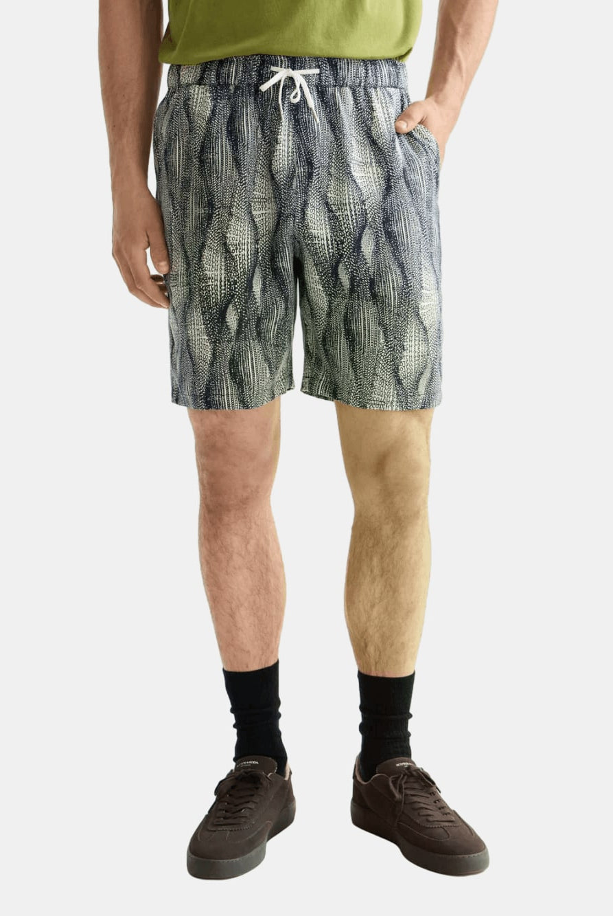 printed-tencel-regular-fit-bermuda-short front view by Scotch & Soda