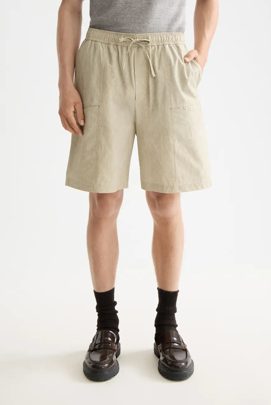 Washed Nylon Blend Poplin close-up on model showing fit and detail by Scotch & Soda