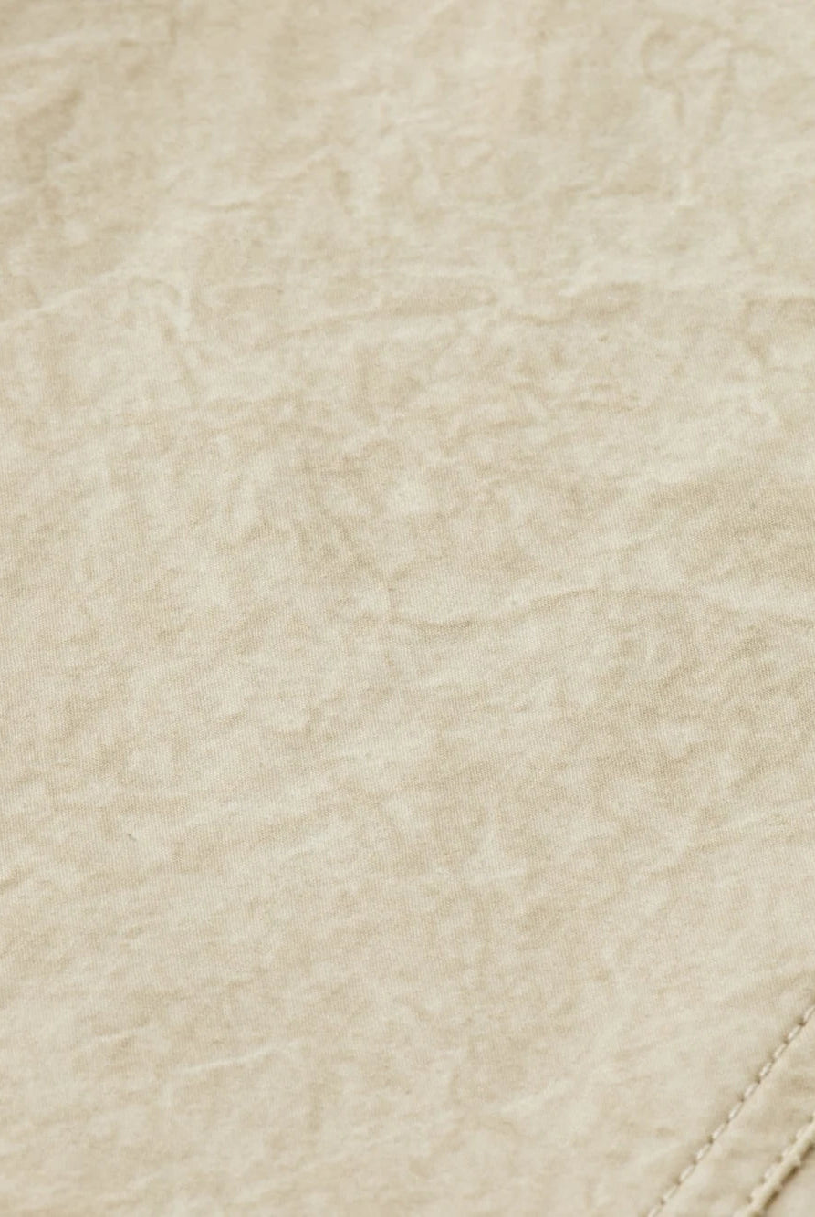 washed-nylon-blend-poplin-wide-fit-cargo-bermuda detail shot by Scotch & Soda