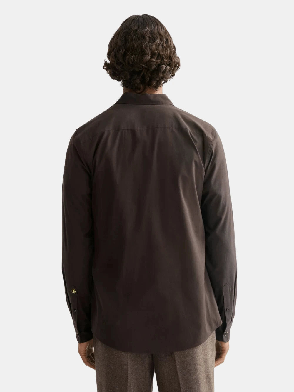 striped-slim-fit-poplin-shirt back view by Scotch & Soda